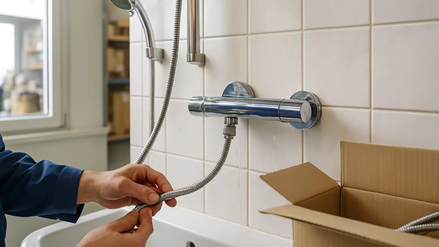 leaking shower hose in a realistic product evaluation setting